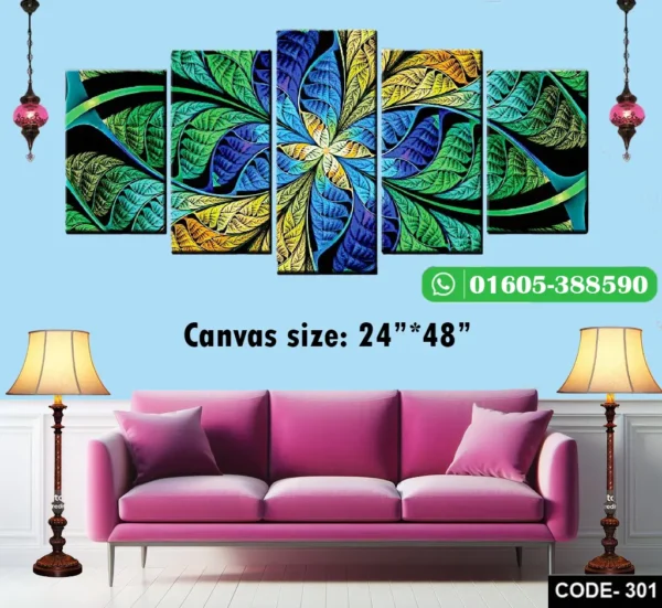 5 Part Wall Canvas (301) 4 feet*2 feet