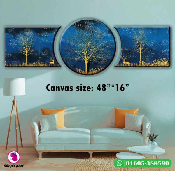 round canvas, canvas, 3 set round canvas, wall canvas