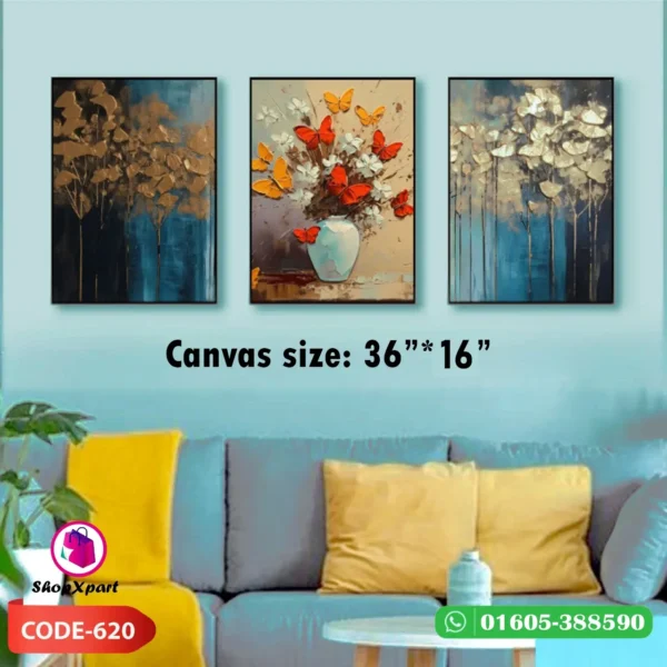 3 Part Square Canvas (620)