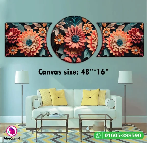 3 Part Round Canvas