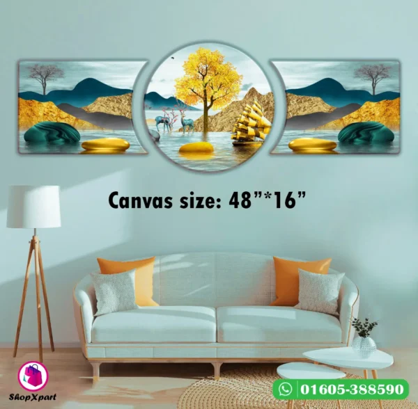 3 Part Round Canvas