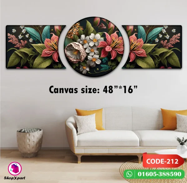 3 Part Round Canvas